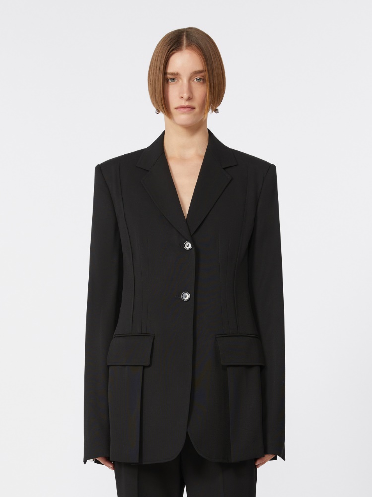 Taillierter Blazer mit doppelten Abnähern - SCHWARZ - Max Mara - 2
