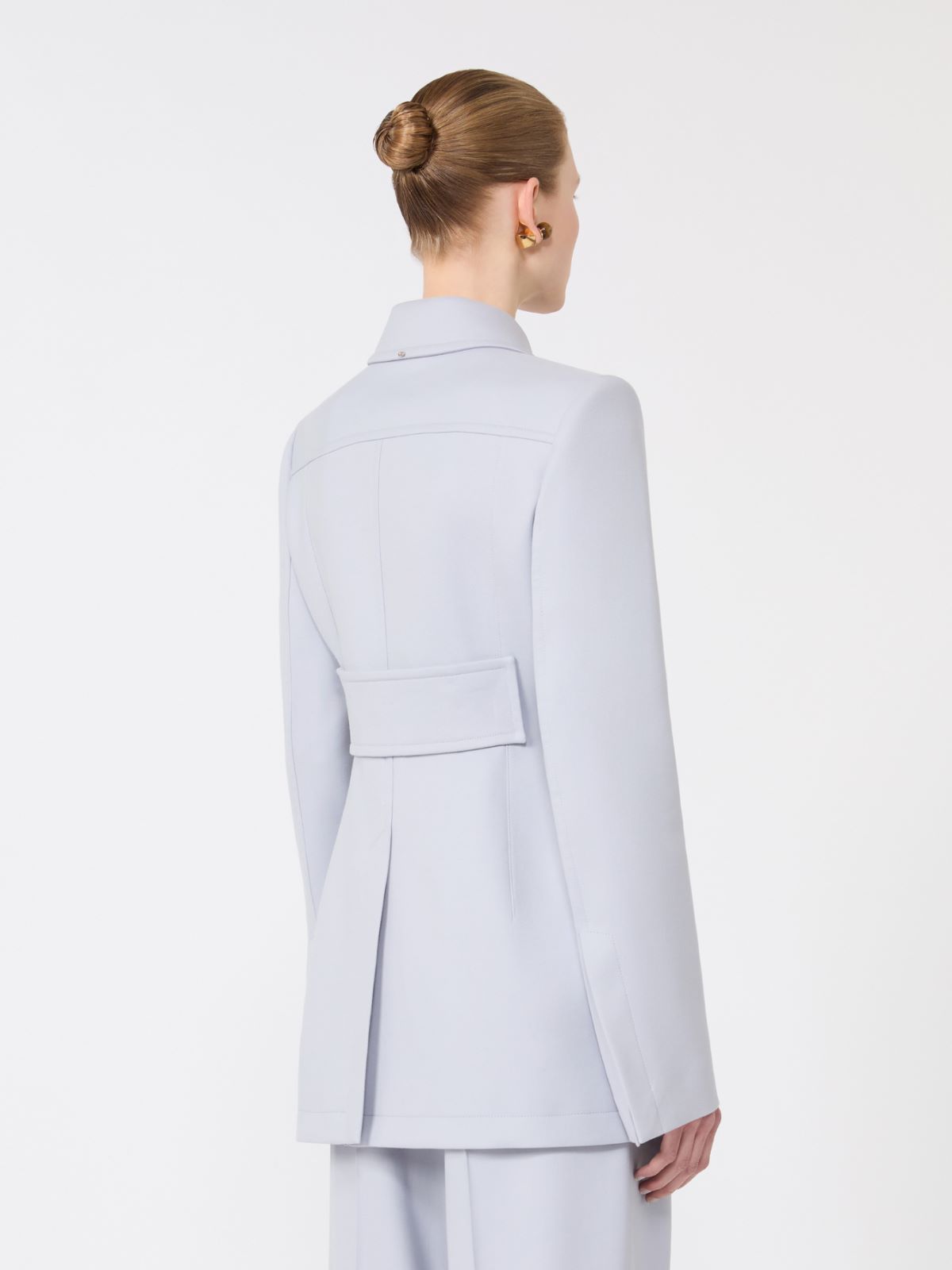 Fitted gabardine shirt jacket - MEDIUM GREY - Max Mara - 5