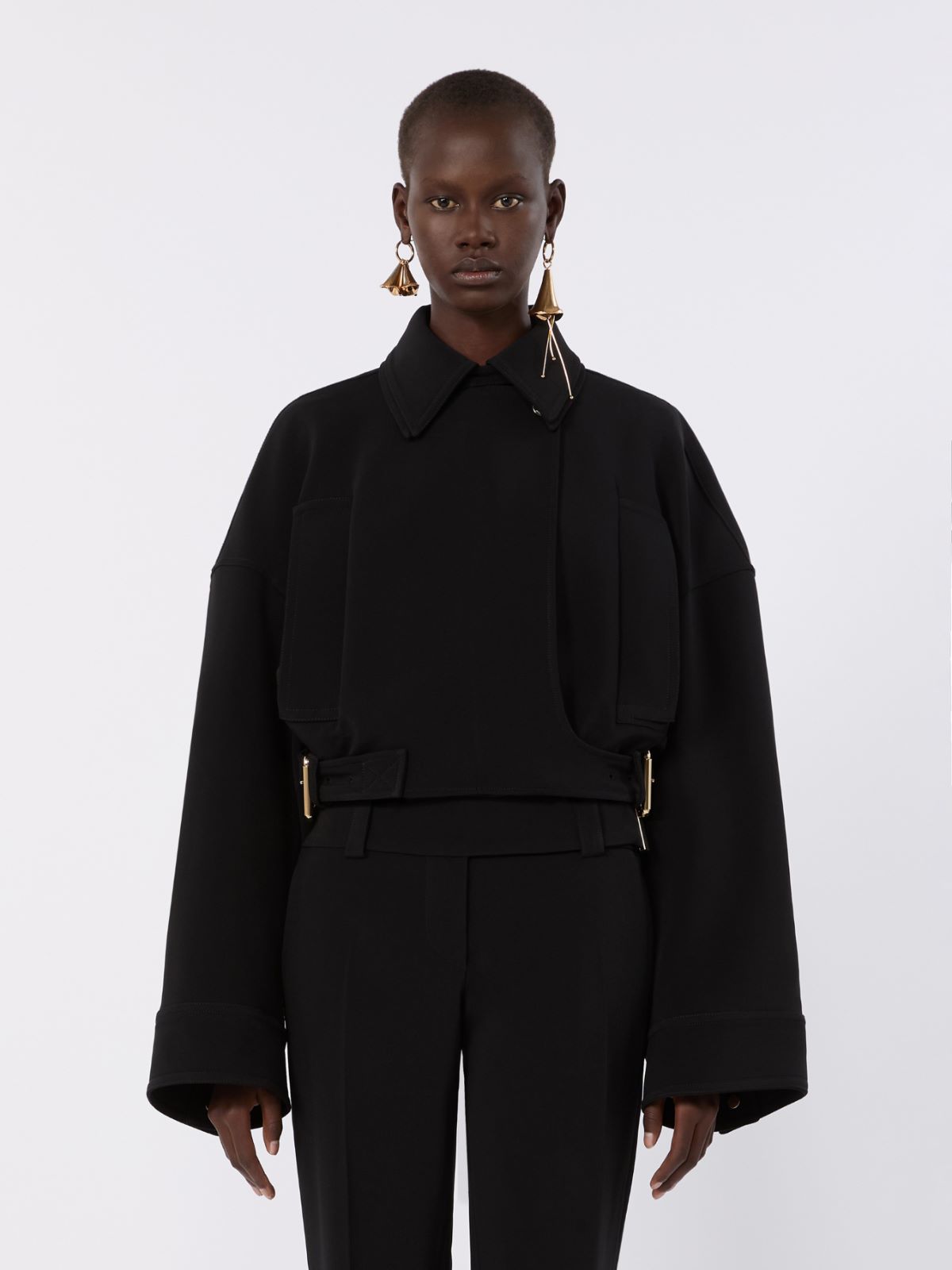 Viscose cady cropped jacket - BLACK - Max Mara - 2