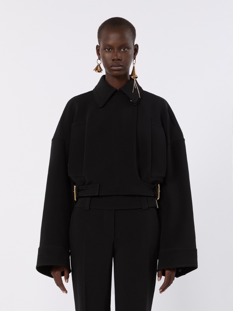 Viscose cady cropped jacket - BLACK - Max Mara - 2