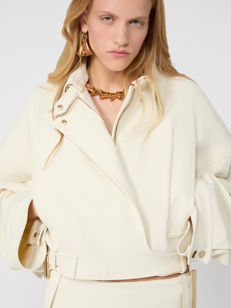 Jacke aus Viskose-Cady - CREME - Max Mara - 5