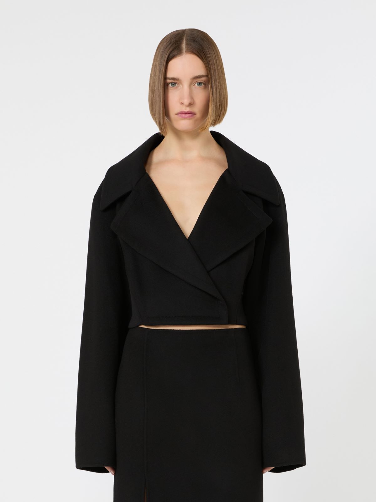 Short pure wool outerwear - BLACK - Max Mara - 6
