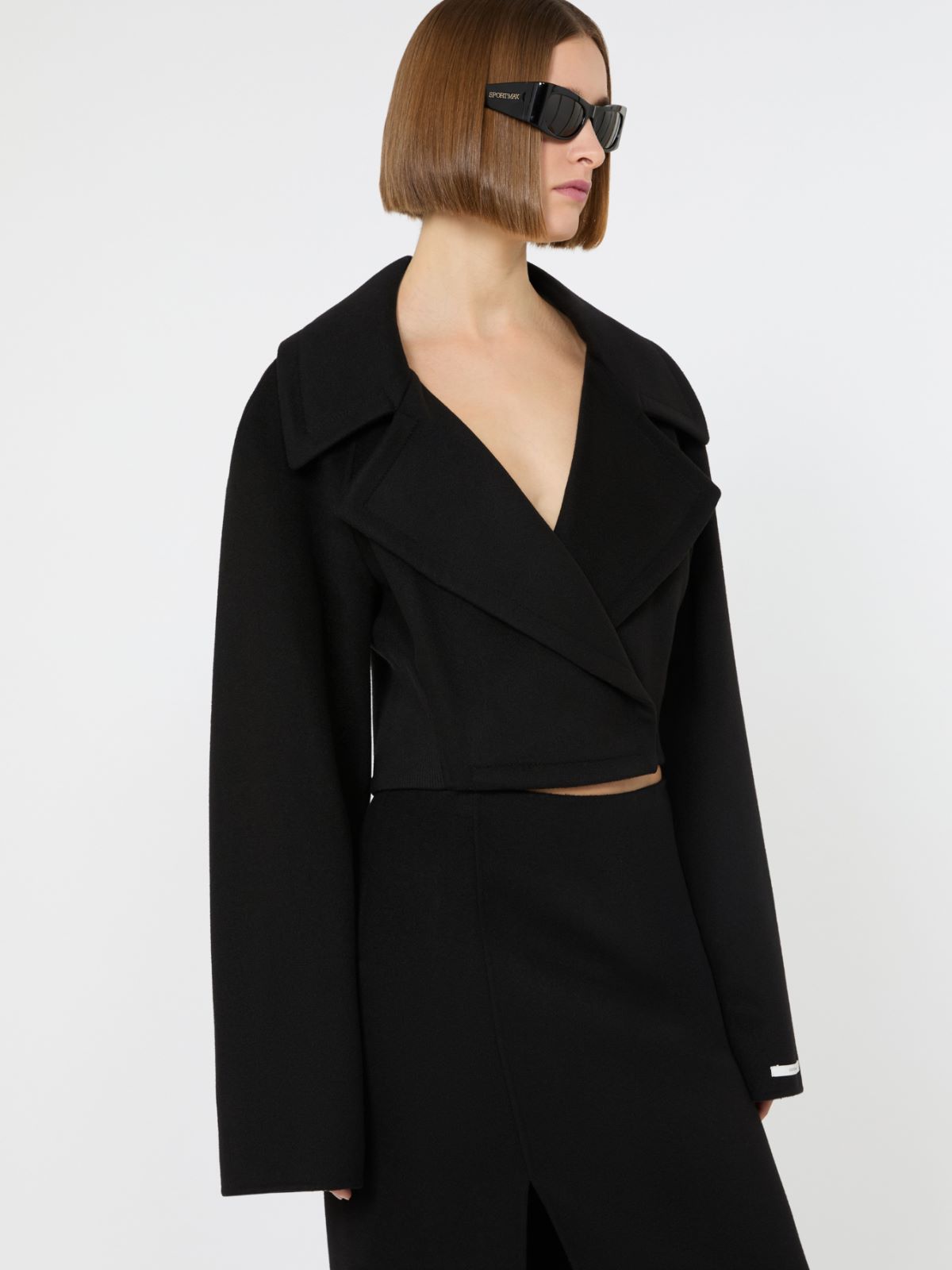 Short pure wool outerwear - BLACK - Max Mara - 6