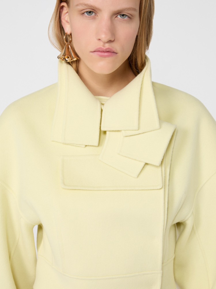 Pure wool biker jacket - LIGHT YELLOW - Max Mara - 5