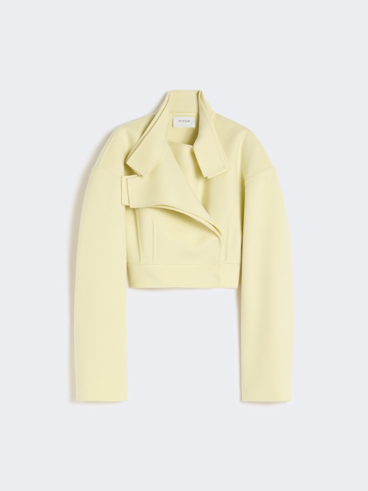 Pure wool biker jacket - LIGHT YELLOW - Max Mara - 6