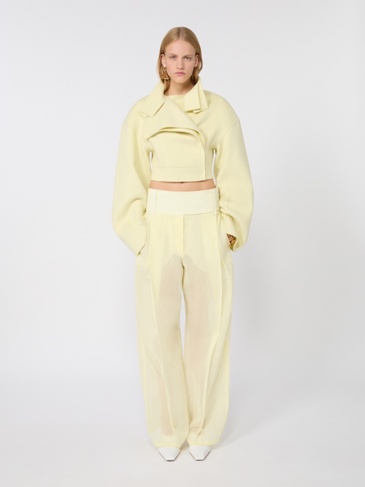 Pure wool biker jacket - LIGHT YELLOW - Max Mara - 1