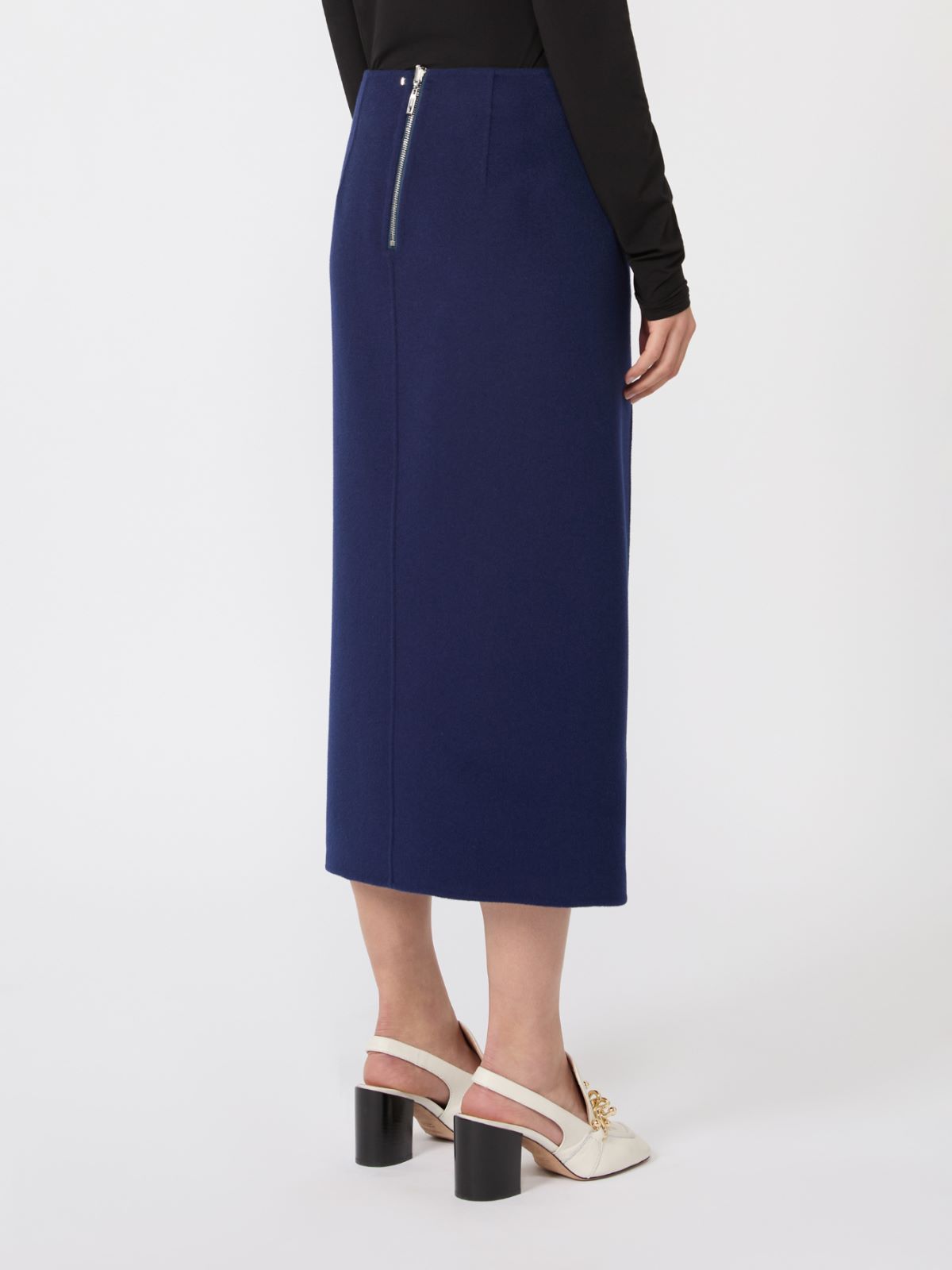 Long double-faced wool skirt - ULTRAMARINE - Max Mara - 5
