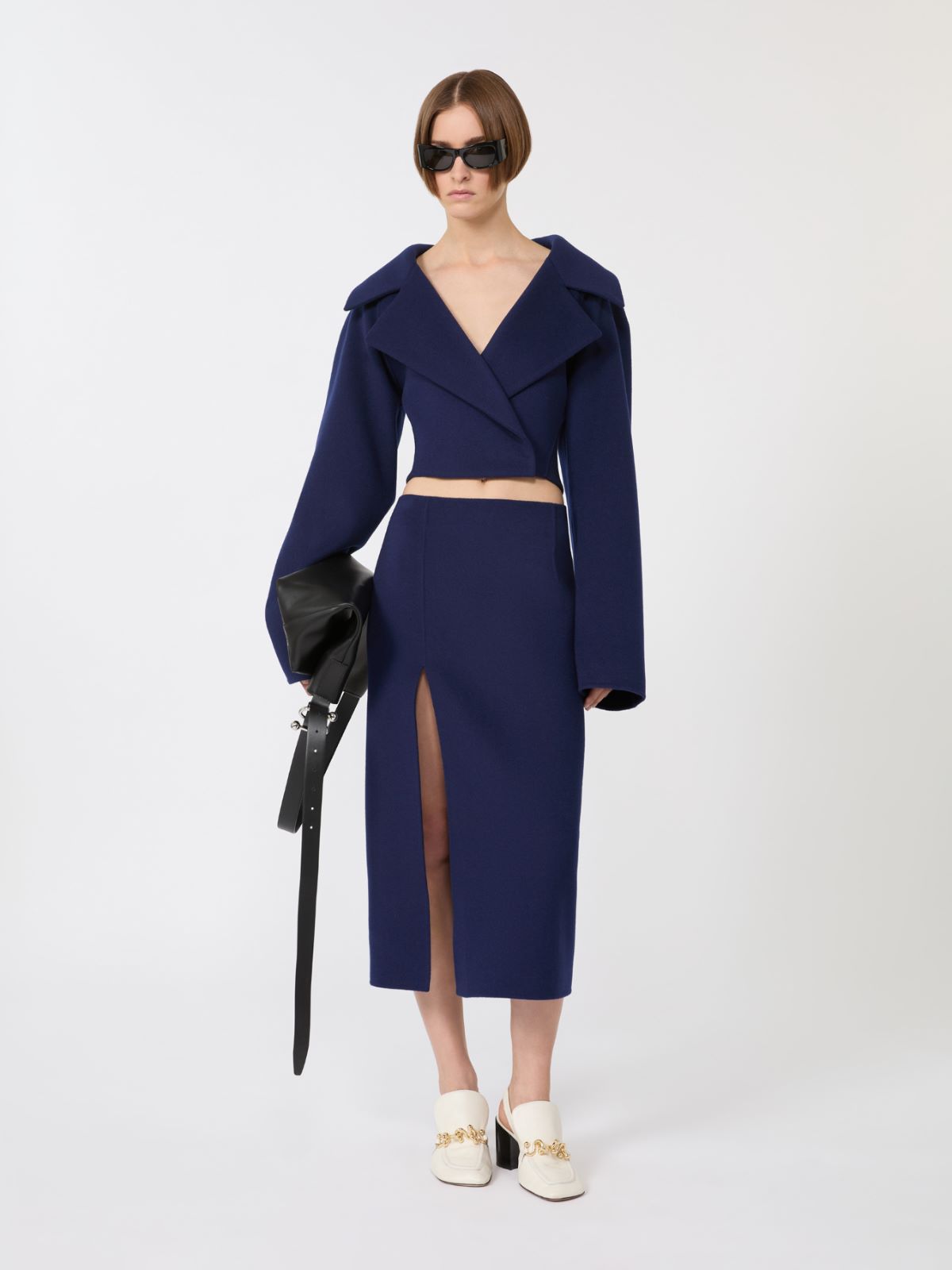 Long double-faced wool skirt - ULTRAMARINE - Max Mara - 5