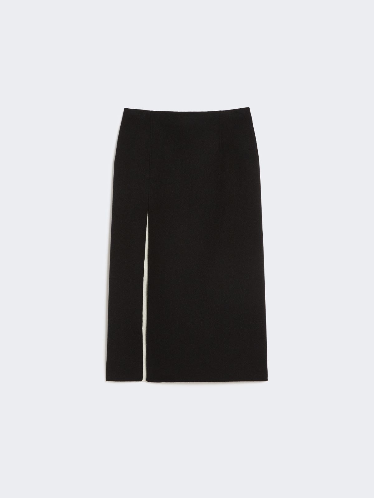 Long double-faced wool skirt - BLACK - Max Mara - 5