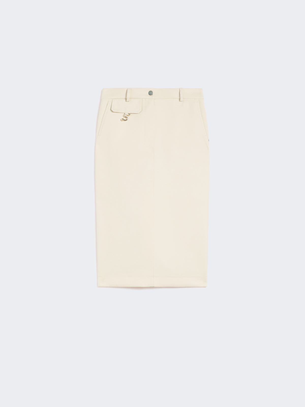 Straight-fit gabardine skirt - VANILLA - Max Mara - 5