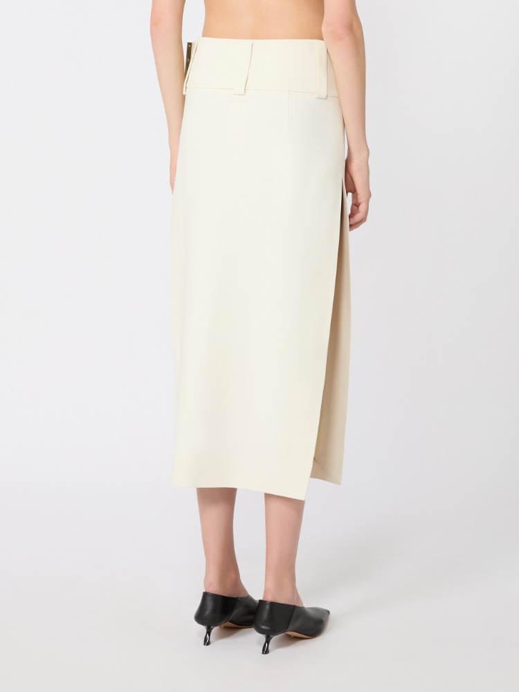 Langer Rock aus Stretch-Viskose - CREME - Max Mara - 3
