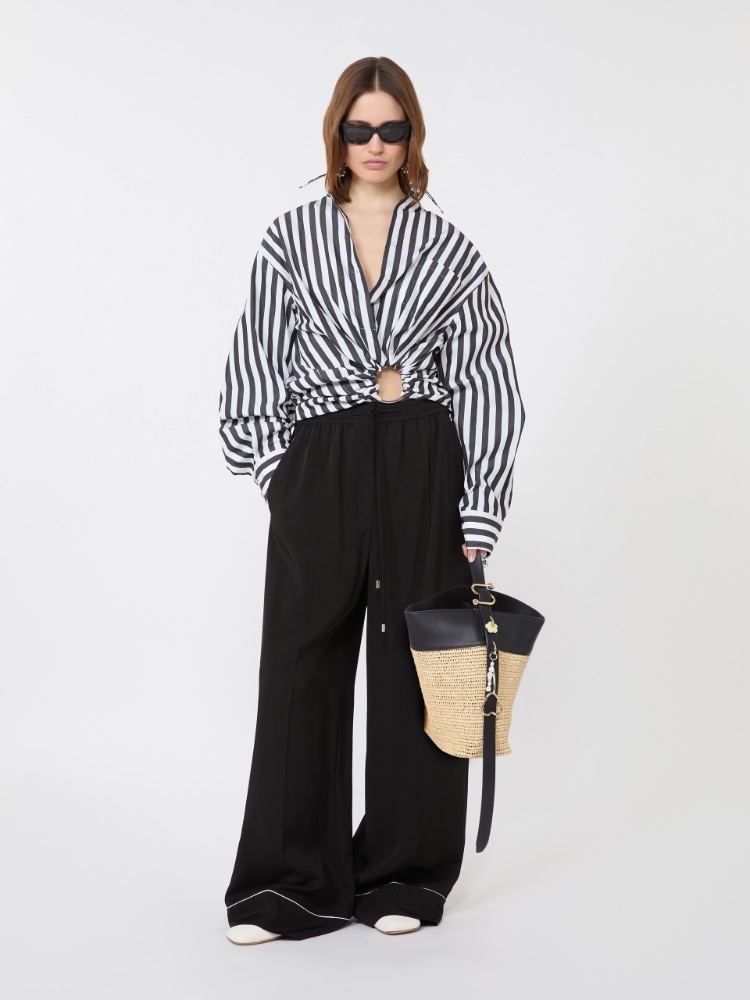 Striped poplin shirt + BLACK - Max Mara