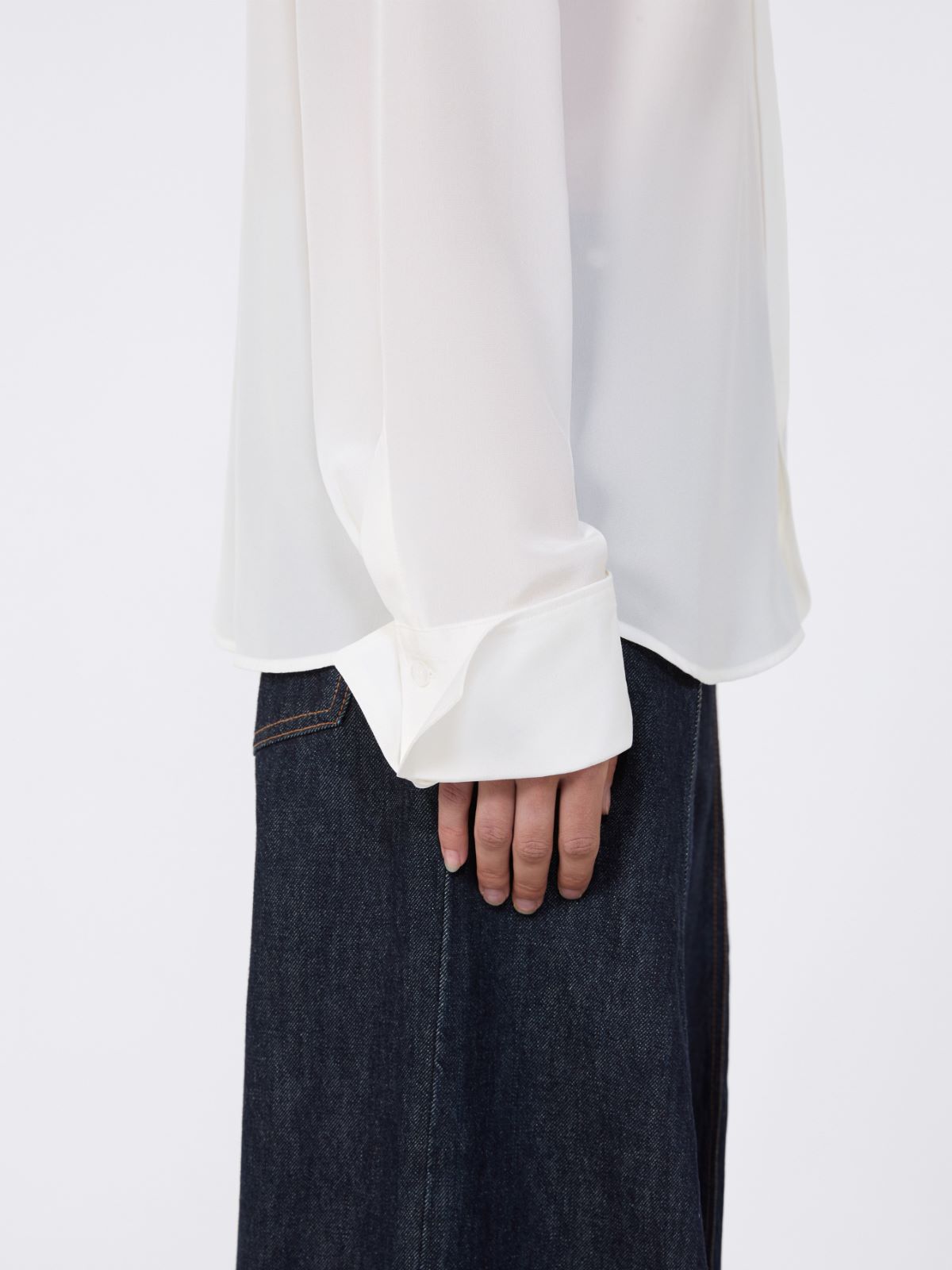 Slim-fit silk shirt - WHITE - Max Mara - 6