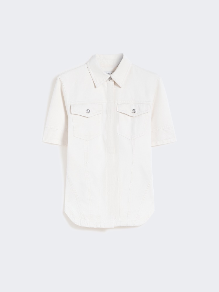 Slim-fit bull denim shirt - BEIGE - Max Mara - 6