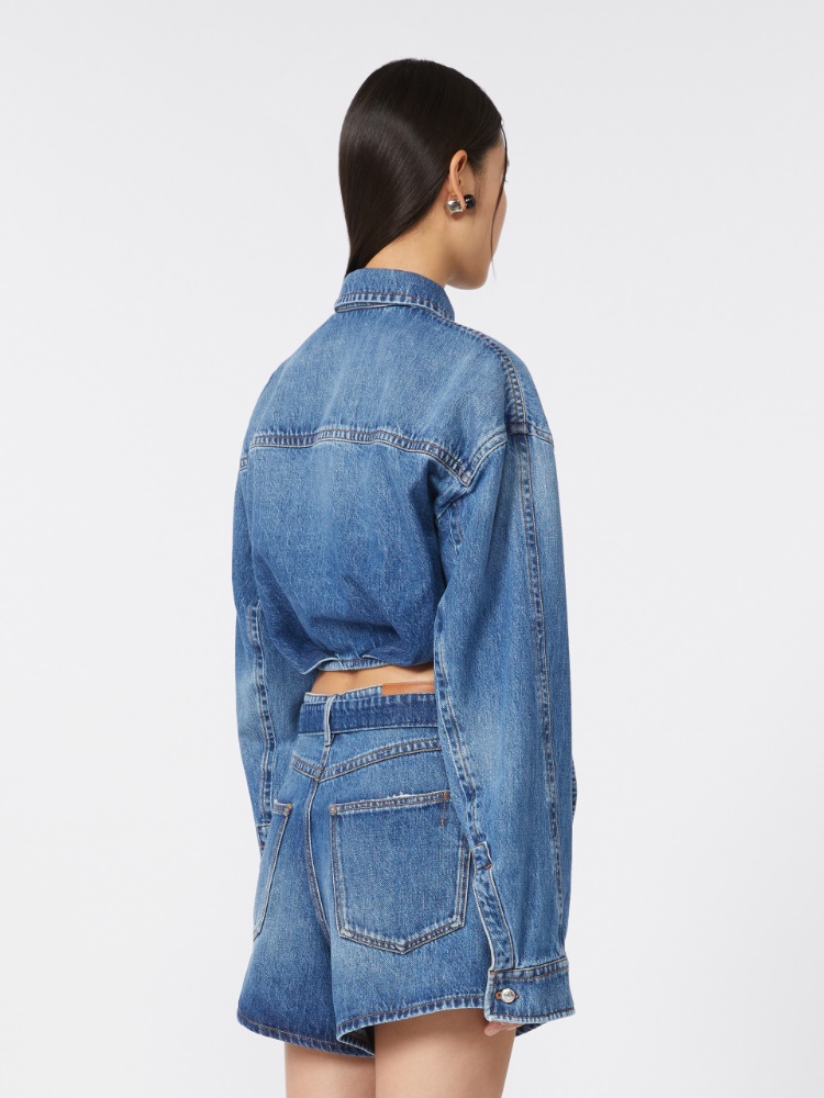 Short denim shirt - MIDNIGHTBLUE - Max Mara - 3