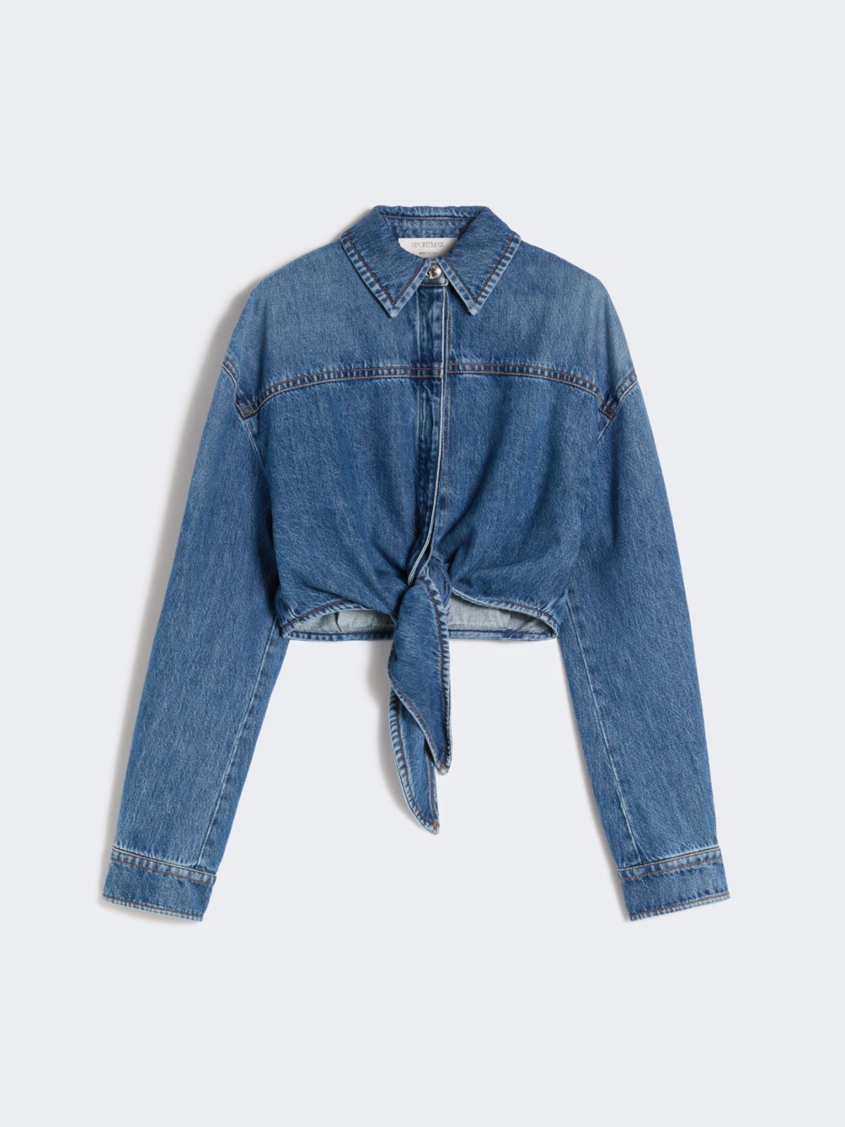 Short denim shirt - MIDNIGHTBLUE - Max Mara - 6