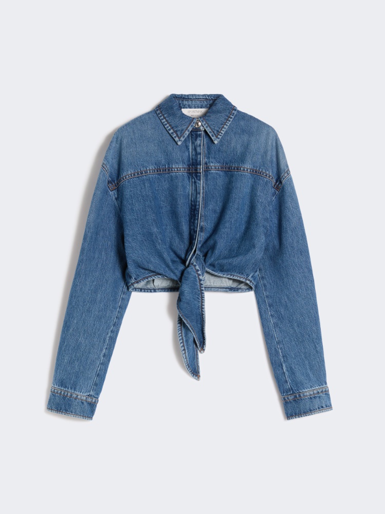 Short denim shirt - MIDNIGHTBLUE - Max Mara - 6