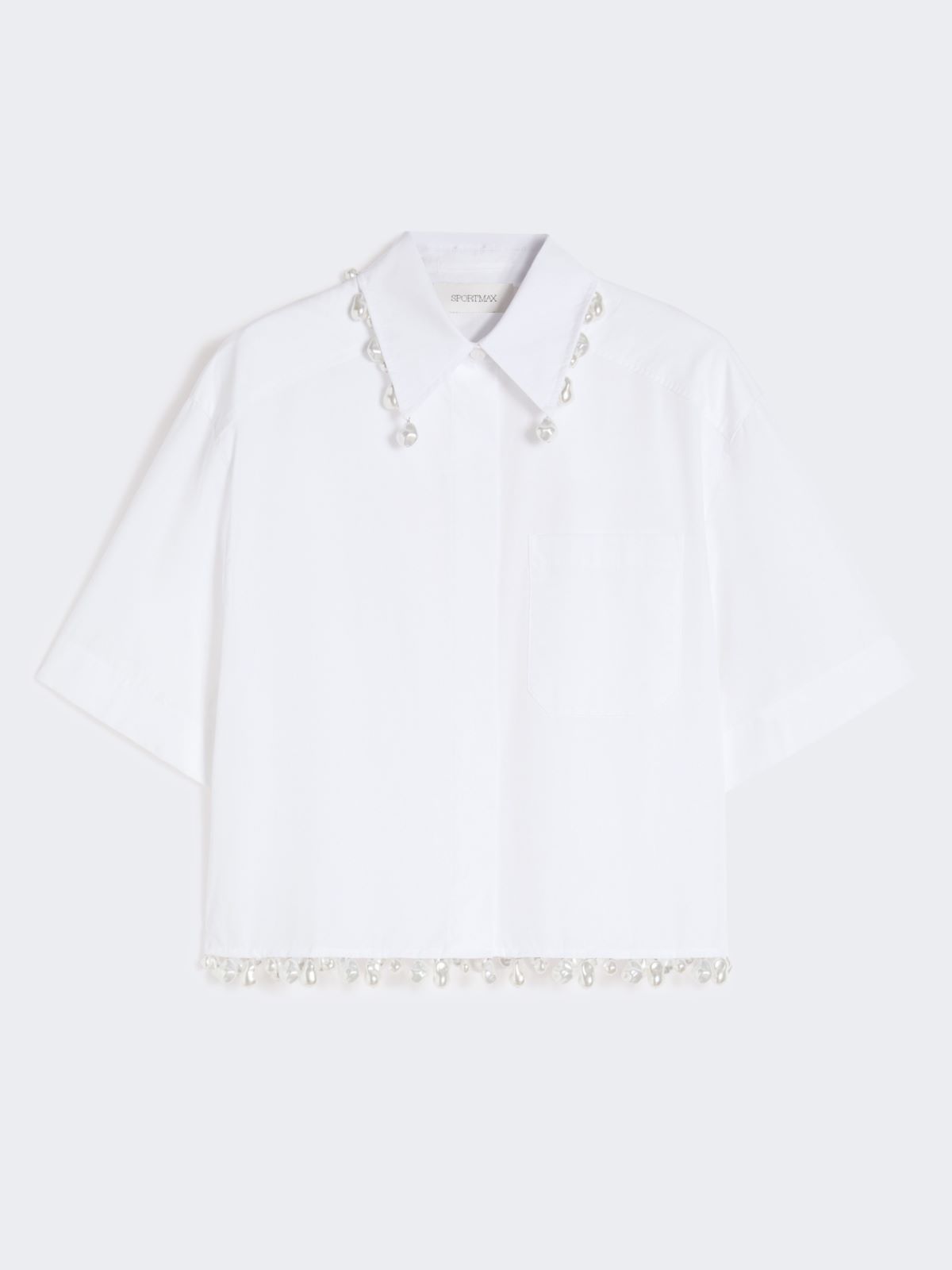 Boxy cotton shirt - OPTICAL WHITE - Max Mara - 6