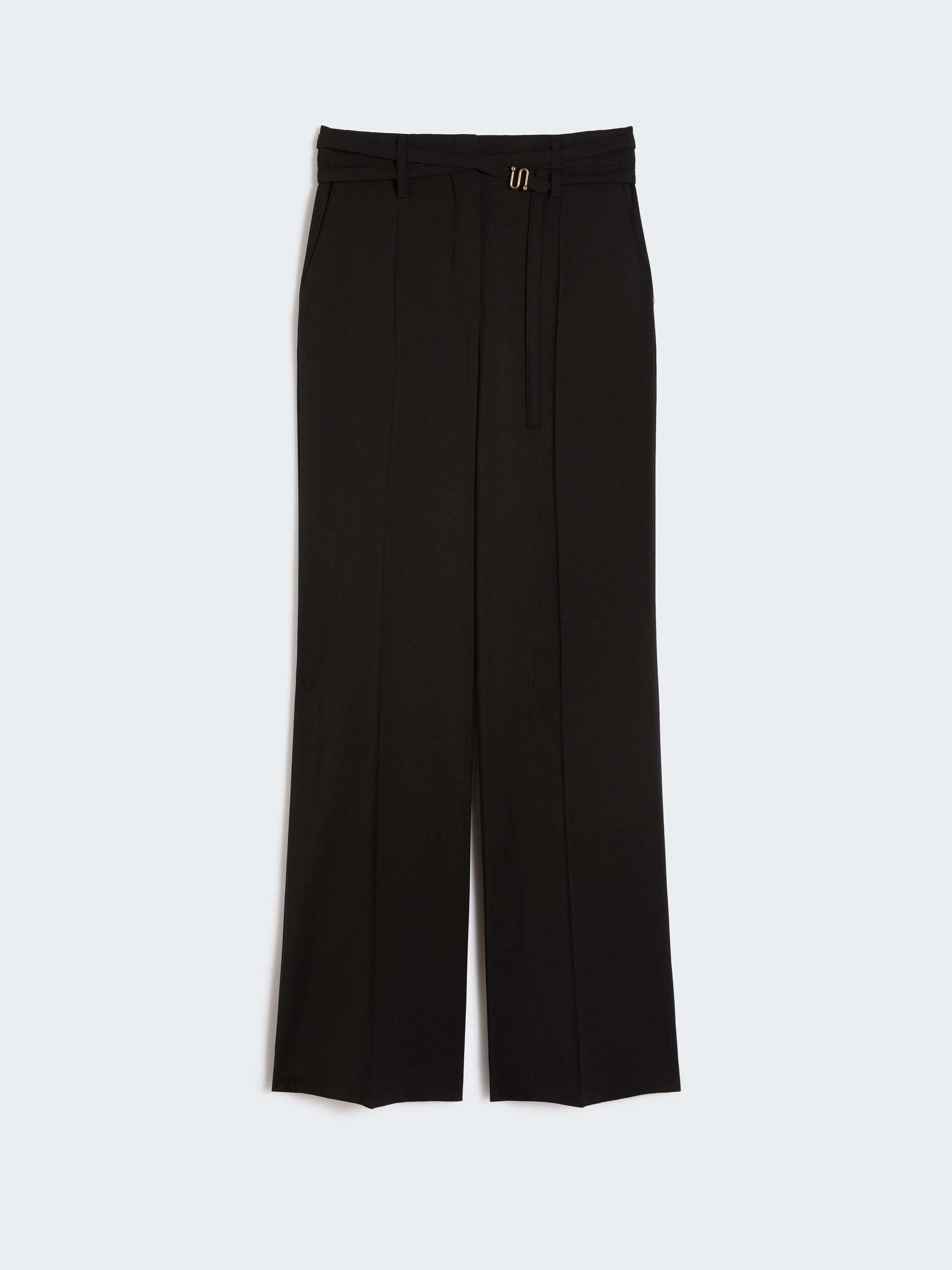 Flared stretch woollen cloth trousers - BLACK - Max Mara - 5