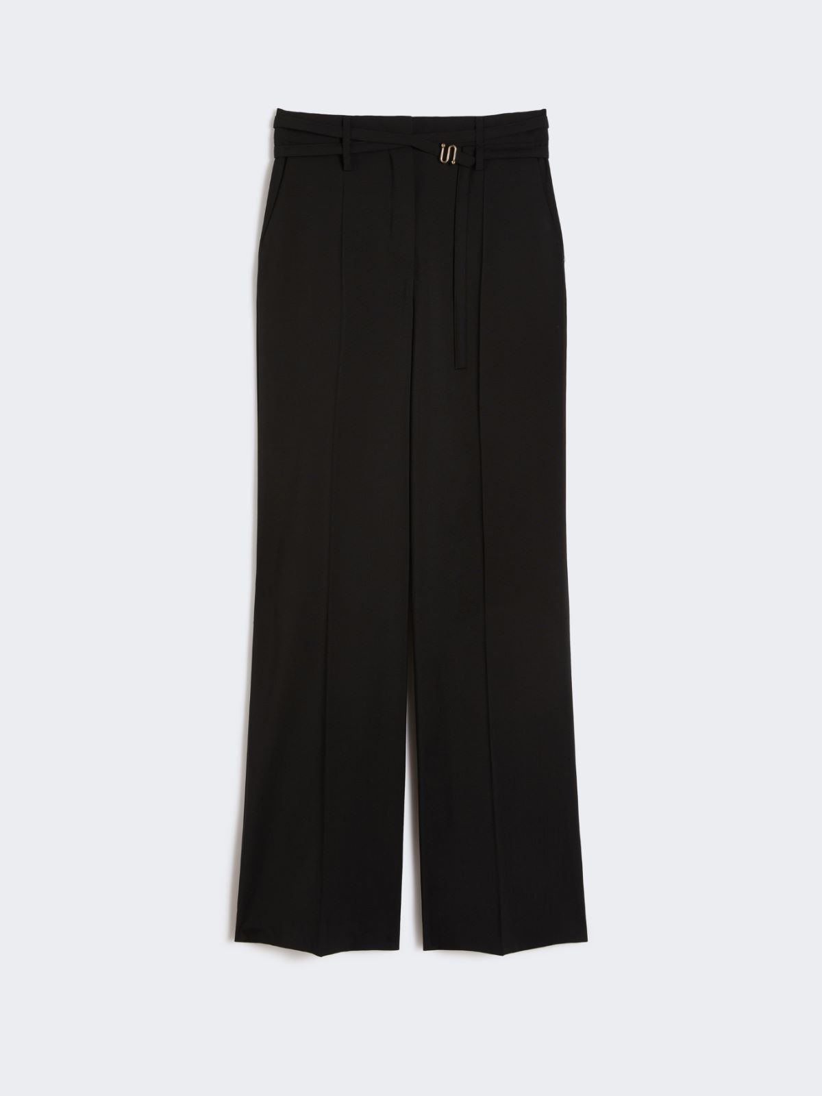 Flared stretch woollen cloth trousers - BLACK - Max Mara - 5
