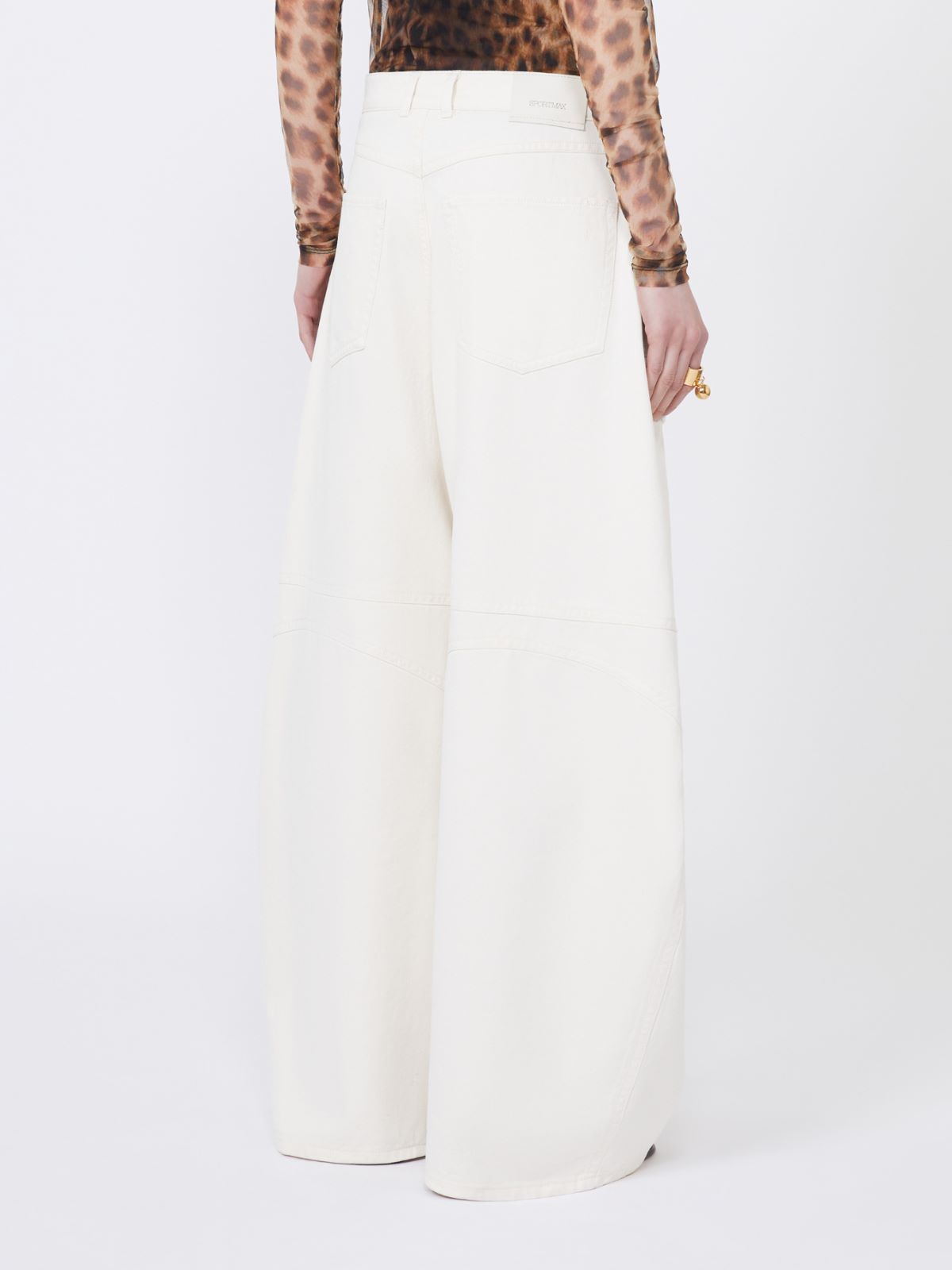 Bull denim cargo trousers - BEIGE - Max Mara - 3