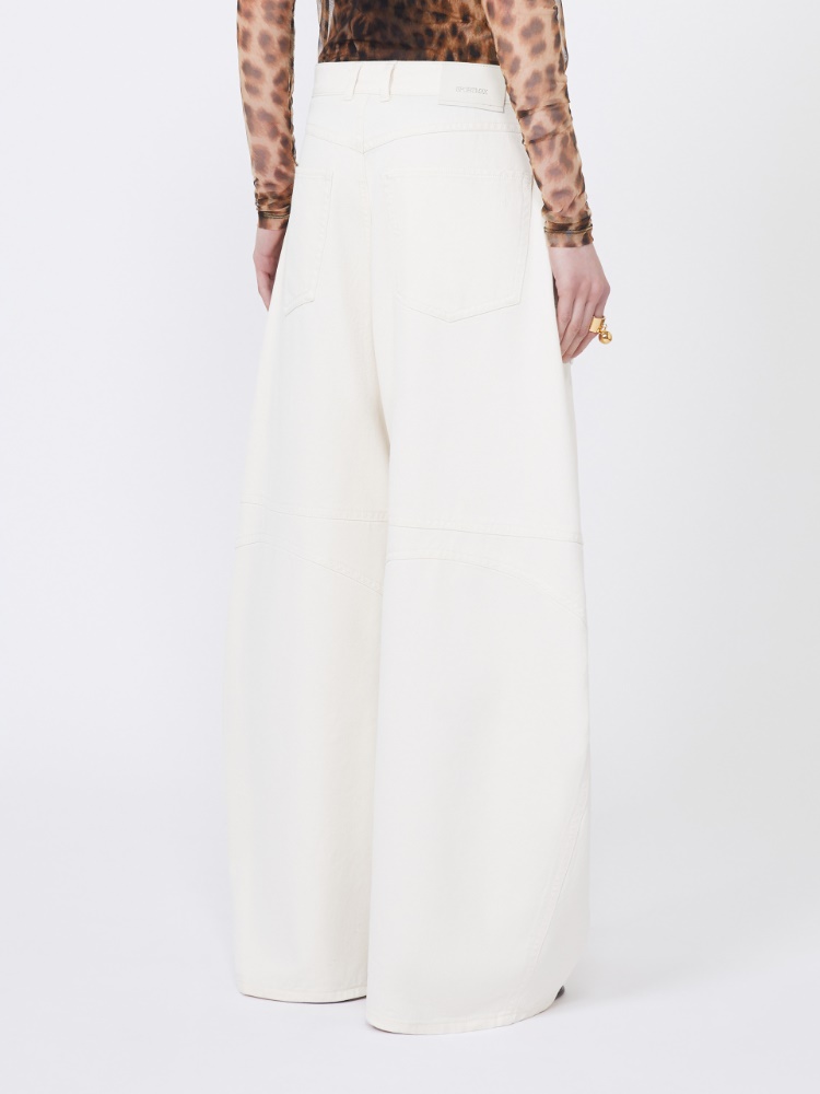 Bull denim cargo trousers - BEIGE - Max Mara - 3