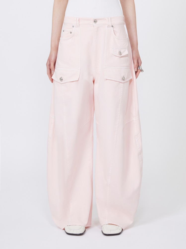 Bull denim cargo trousers - PINK - Max Mara - 2