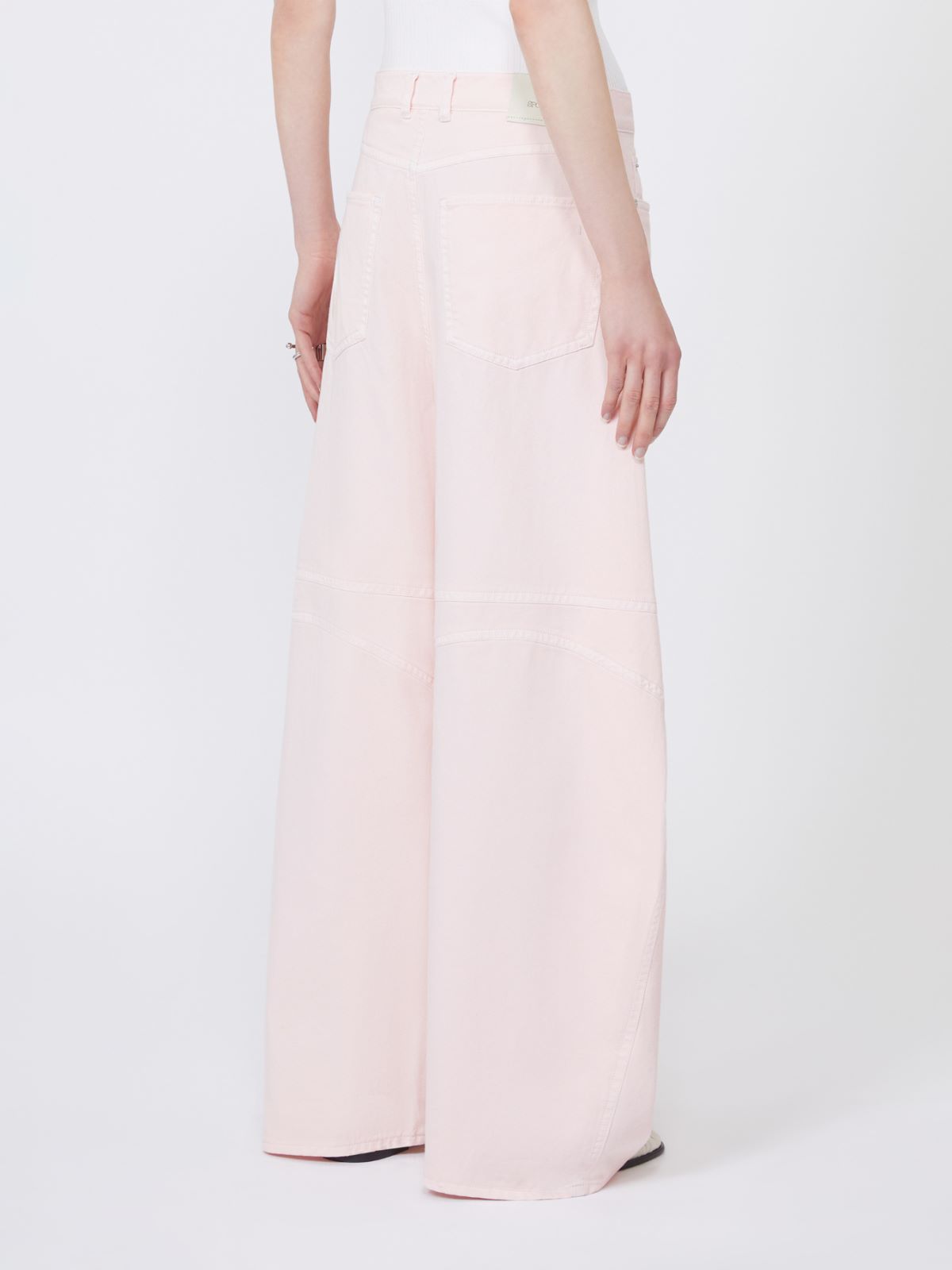 Bull denim cargo trousers - PINK - Max Mara - 3