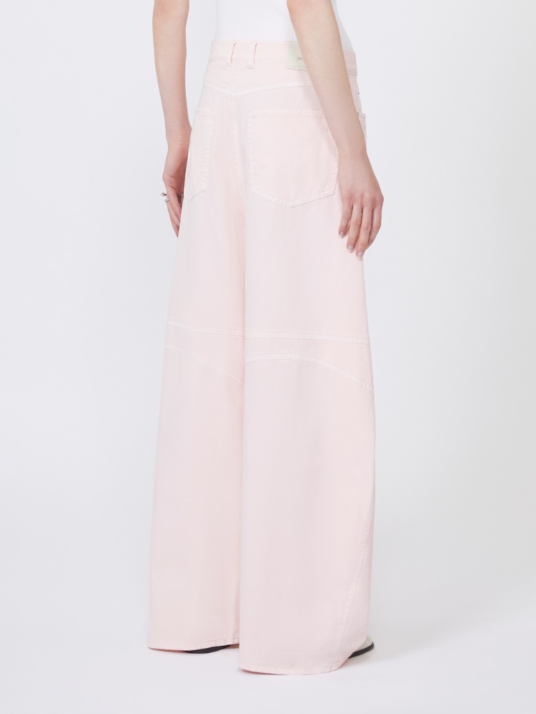 Bull denim cargo trousers - PINK - Max Mara - 3