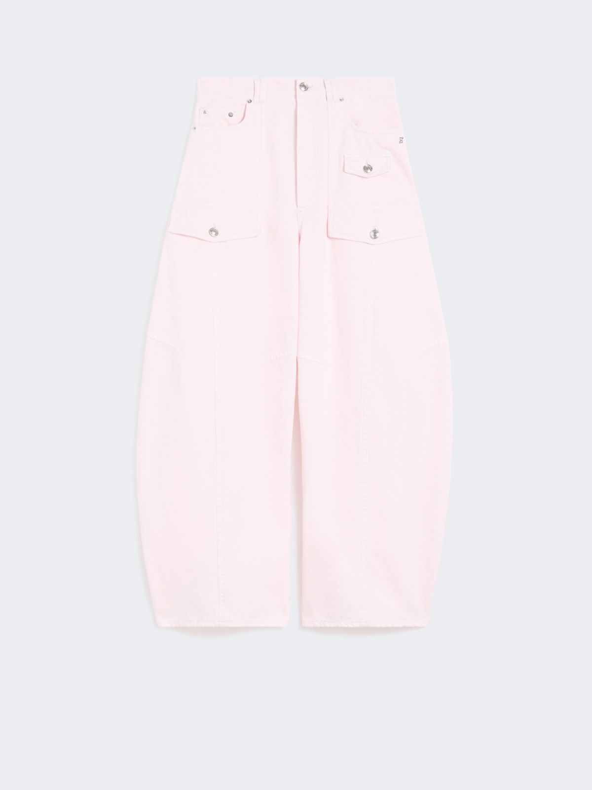 Bull denim cargo trousers - PINK - Max Mara - 5