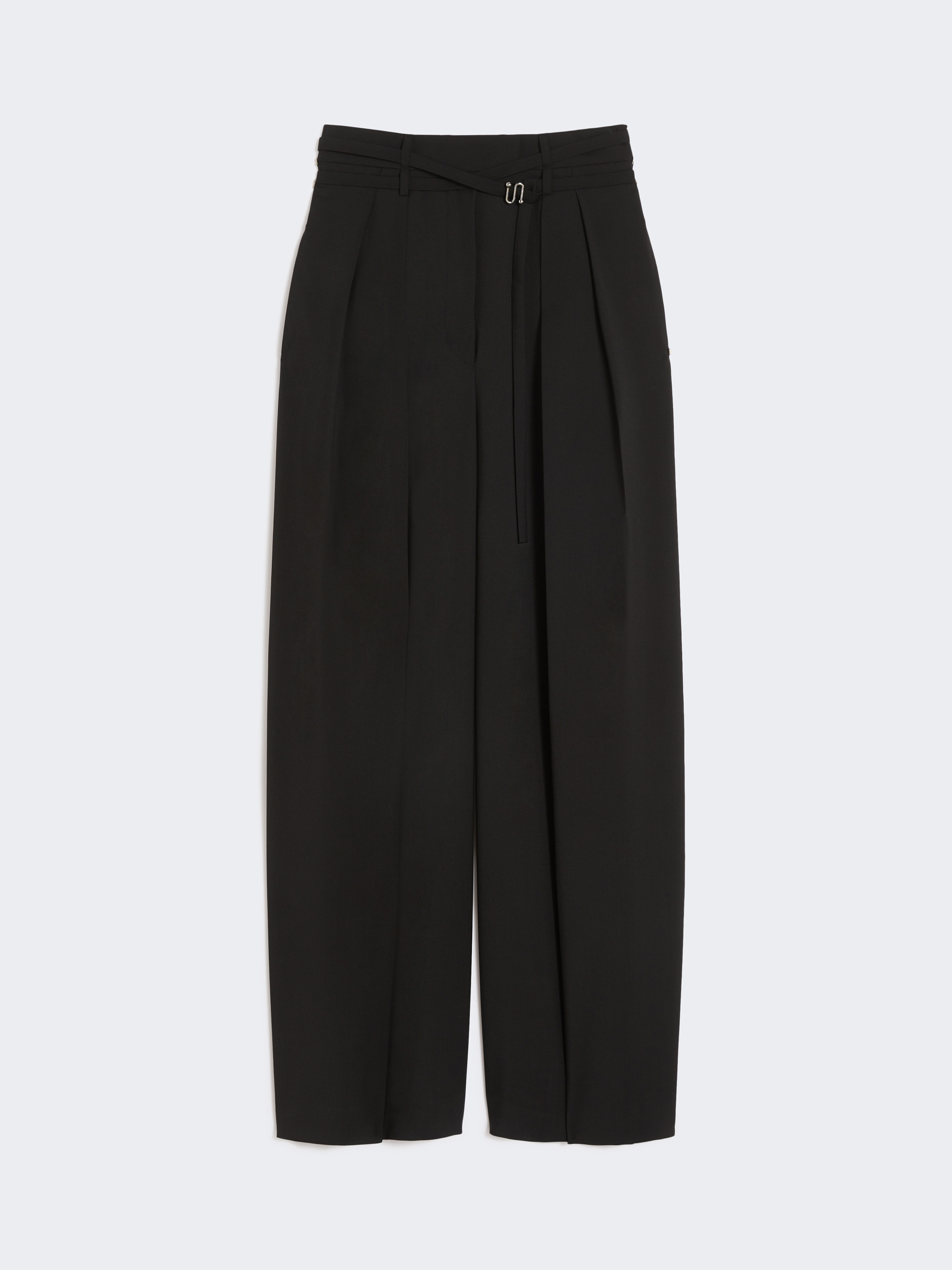 Wide-fit stretch wool trousers - BLACK - Max Mara - 5