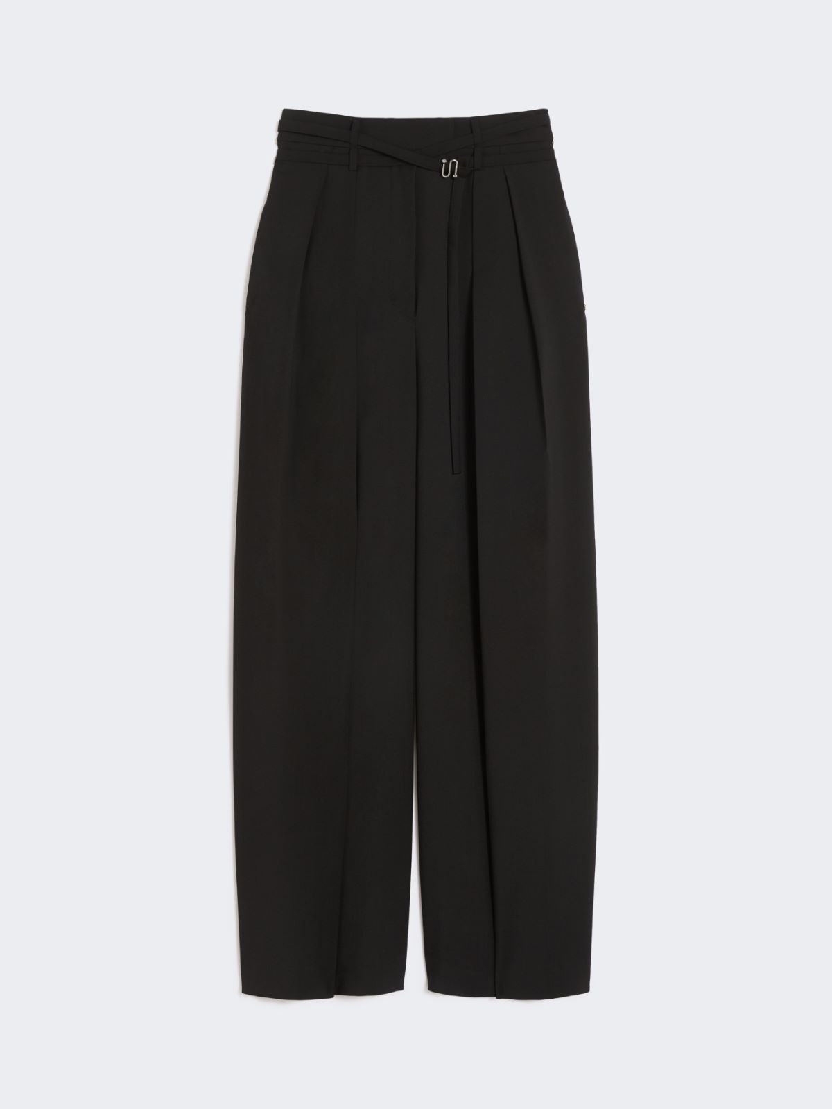Wide-fit stretch wool trousers - BLACK - Max Mara - 5