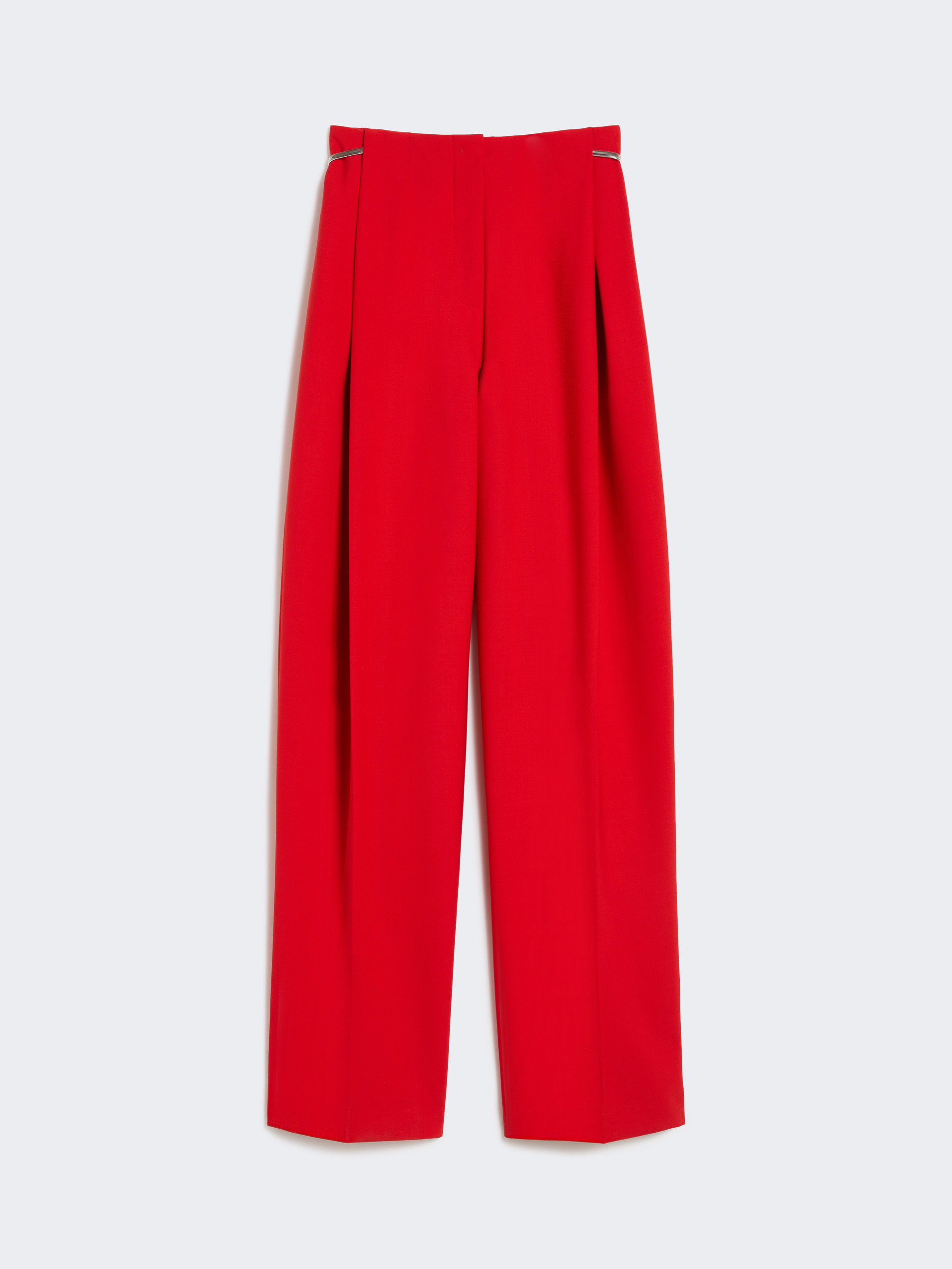 Pleated stretch wool trousers - RED - Max Mara - 5