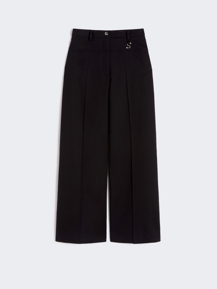 Oversized gabardine trousers - BLACK - Max Mara - 5