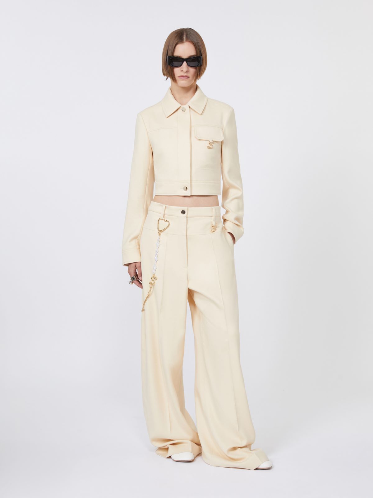 Oversized gabardine trousers + VANILLA - Max Mara