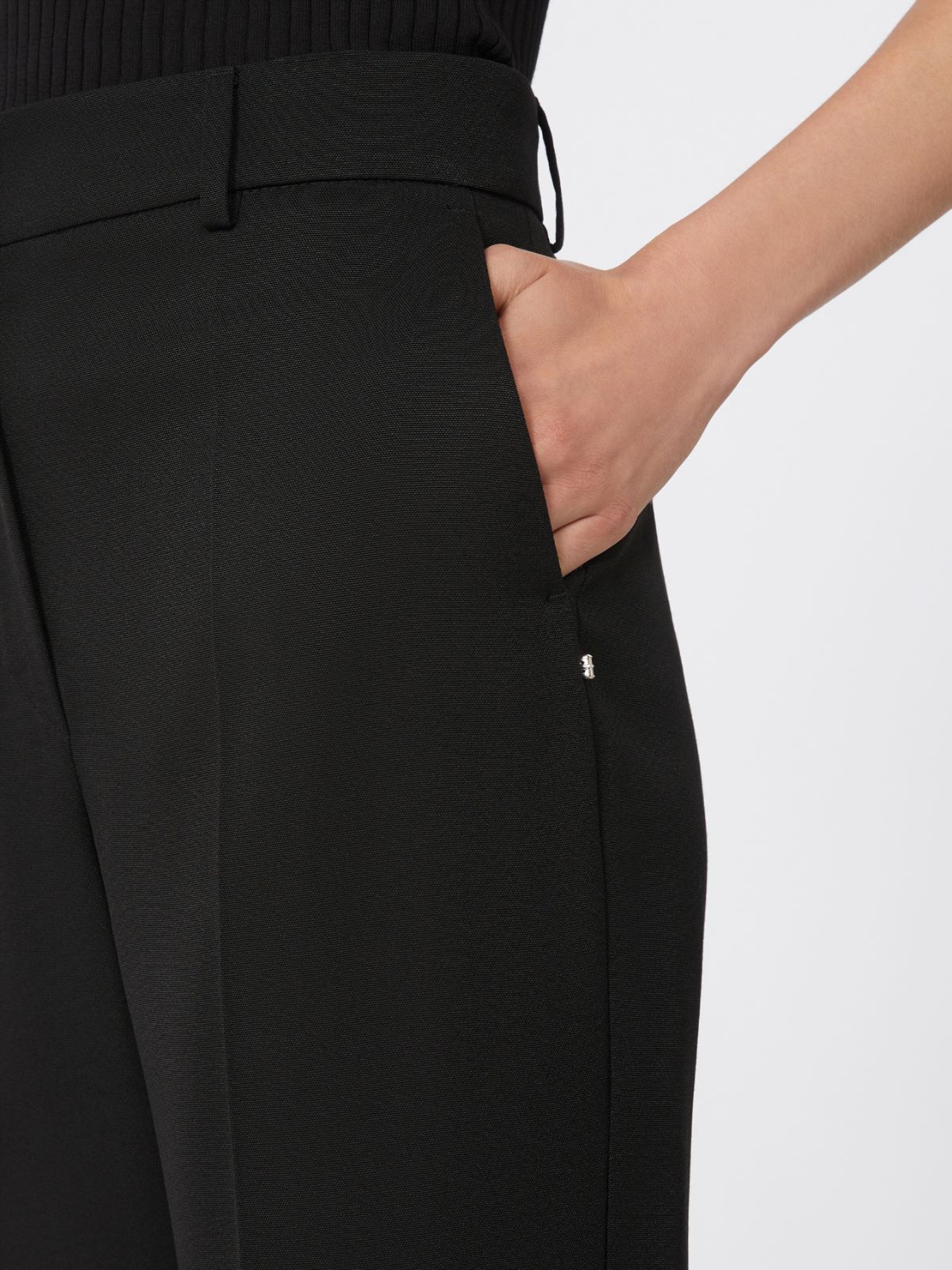 Flared trousers in a viscose blend - BLACK - Max Mara - 9