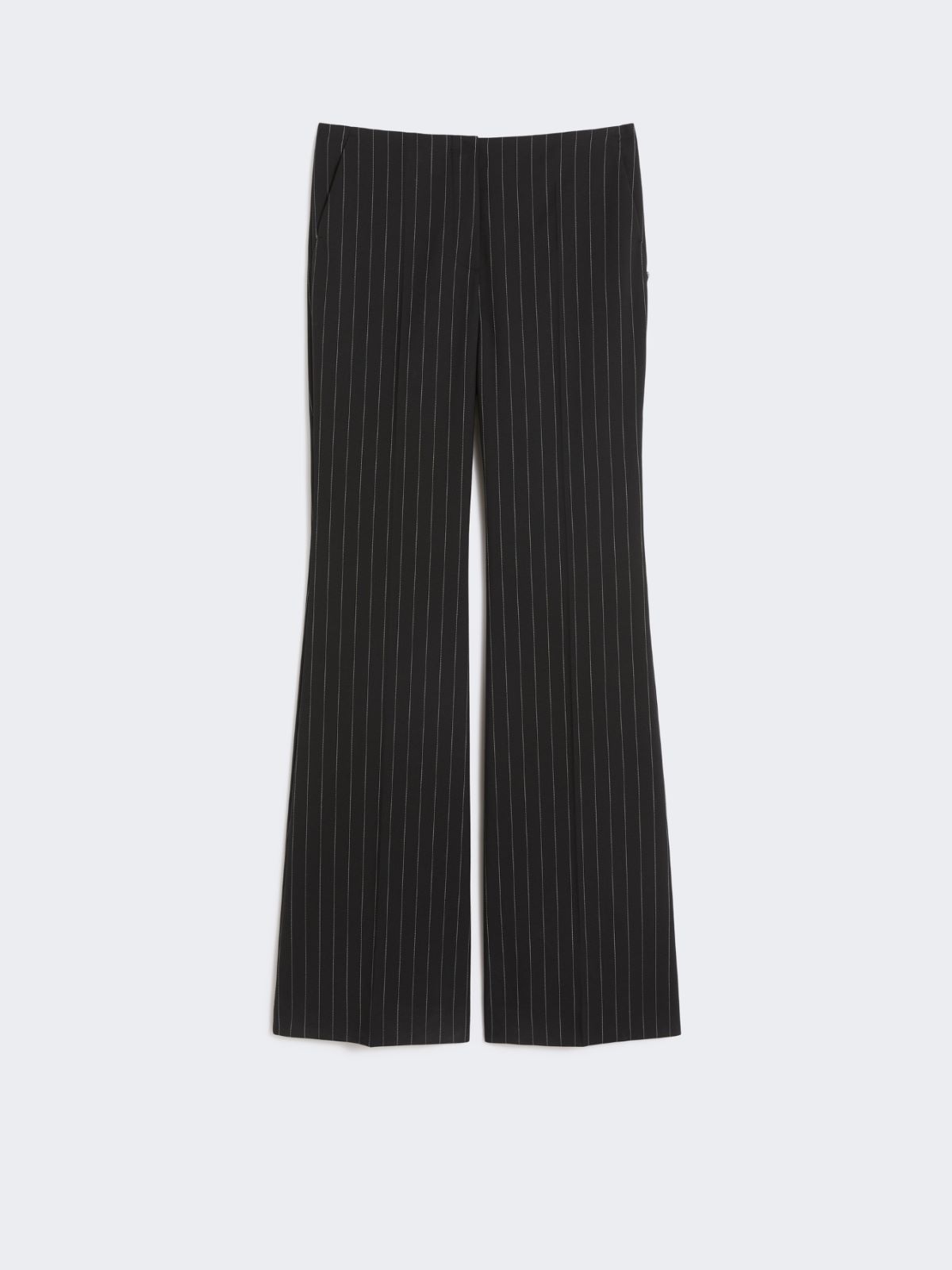Flared pinstripe wool trousers - BLACK - Max Mara - 9