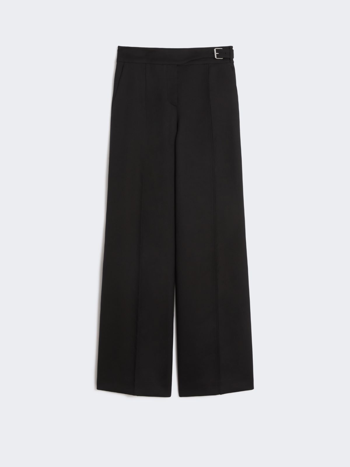 Viscose-blend gabardine yoke-detail trousers - BLACK - Max Mara - 5