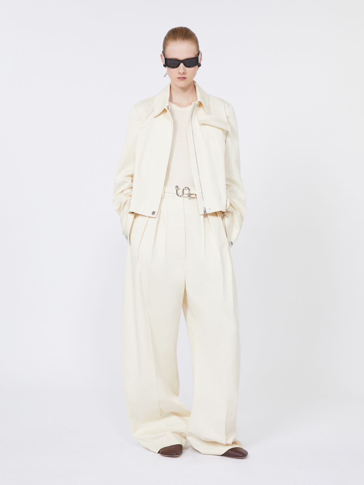 Oversized gabardine trousers + VANILLA - Max Mara