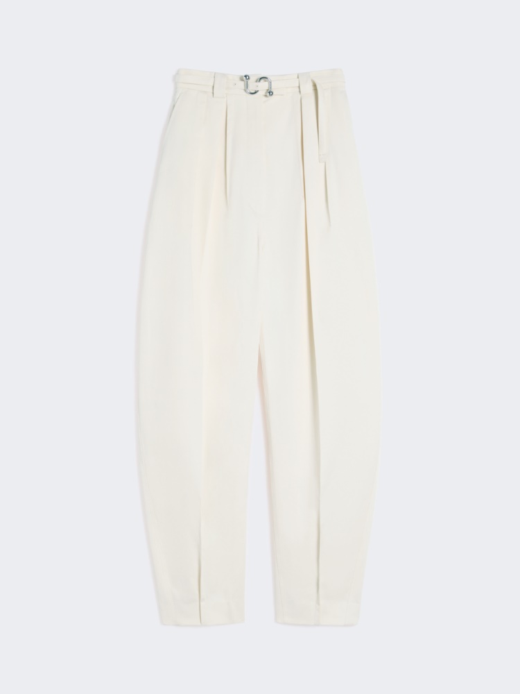 Oversized gabardine trousers - VANILLA - Max Mara