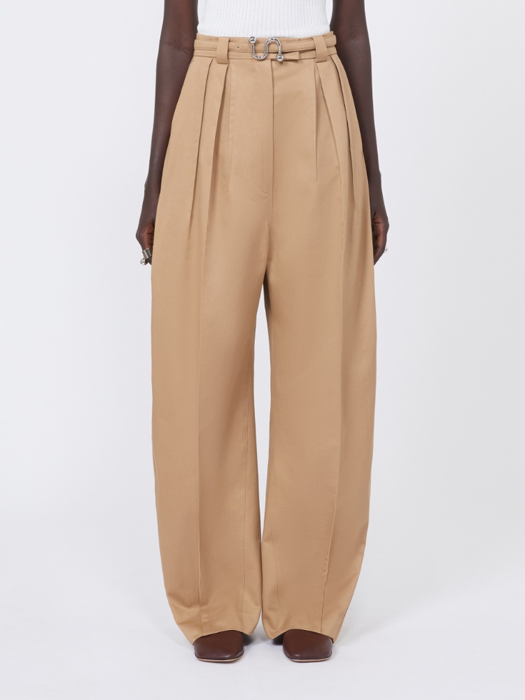 Oversized gabardine trousers - BISCUIT - Max Mara - 2