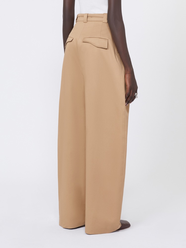 Oversized gabardine trousers - BISCUIT - Max Mara - 3