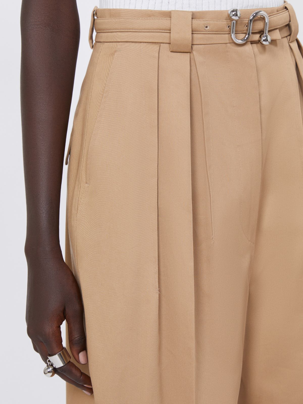 Oversized gabardine trousers - BISCUIT - Max Mara - 4