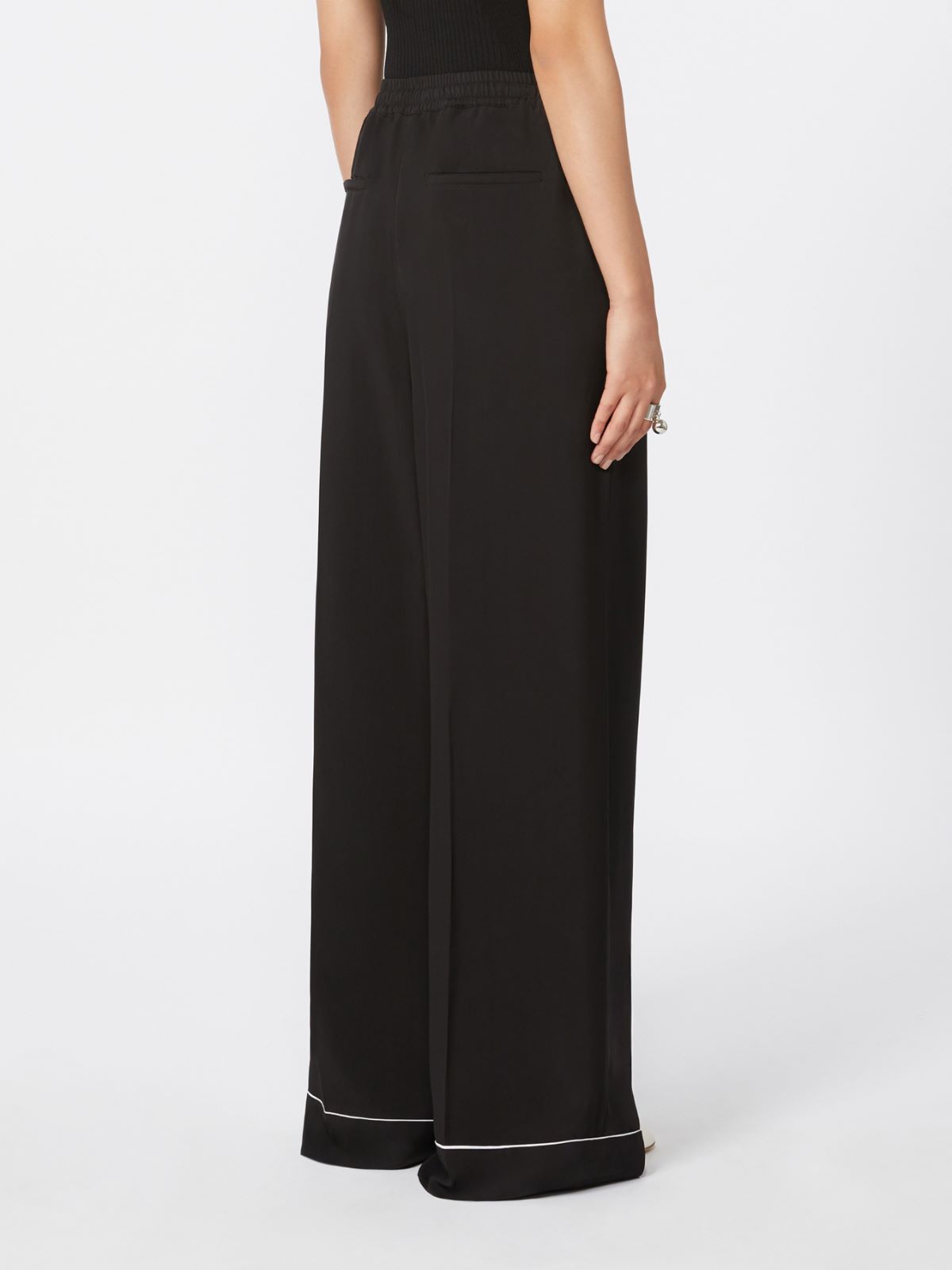 Satin joggers - BLACK - 3