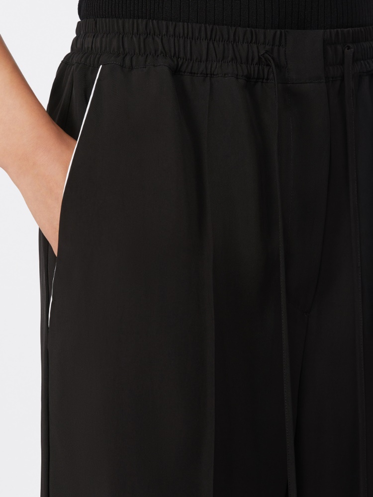 Satin joggers - BLACK - 5