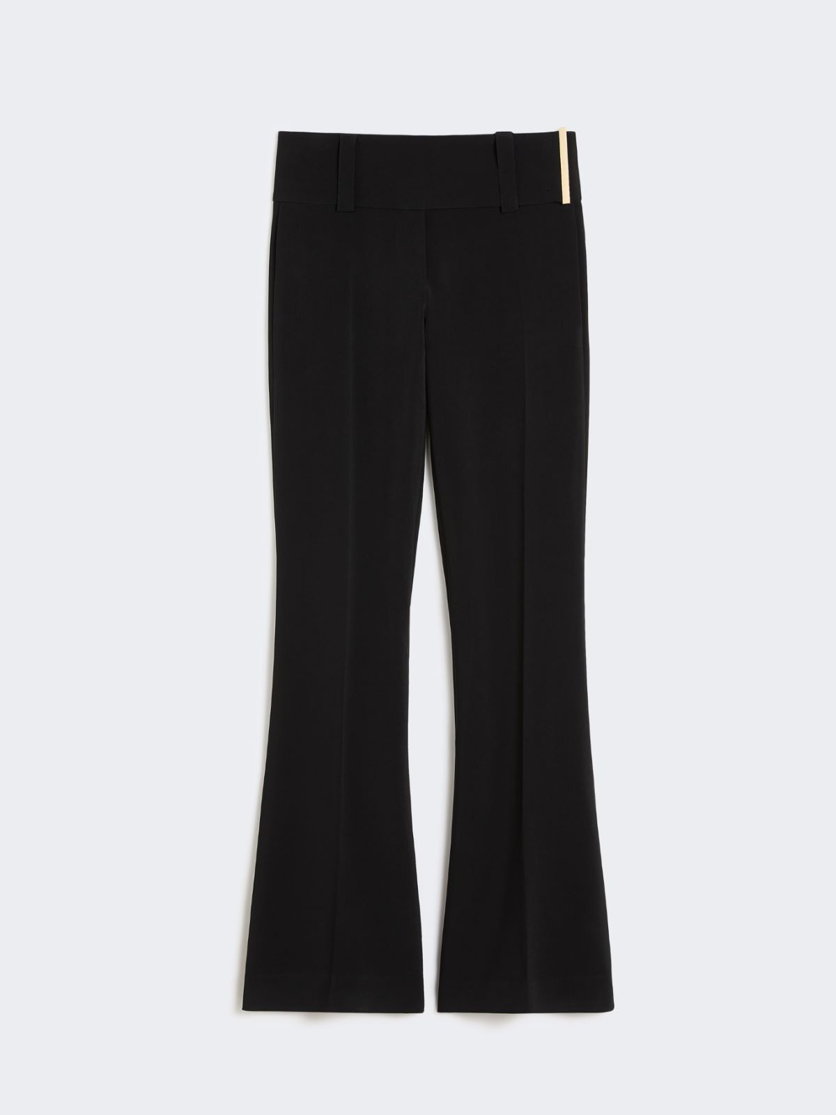 Ausgestellte Hose aus Stretch-Viskose - SCHWARZ - Max Mara - 5