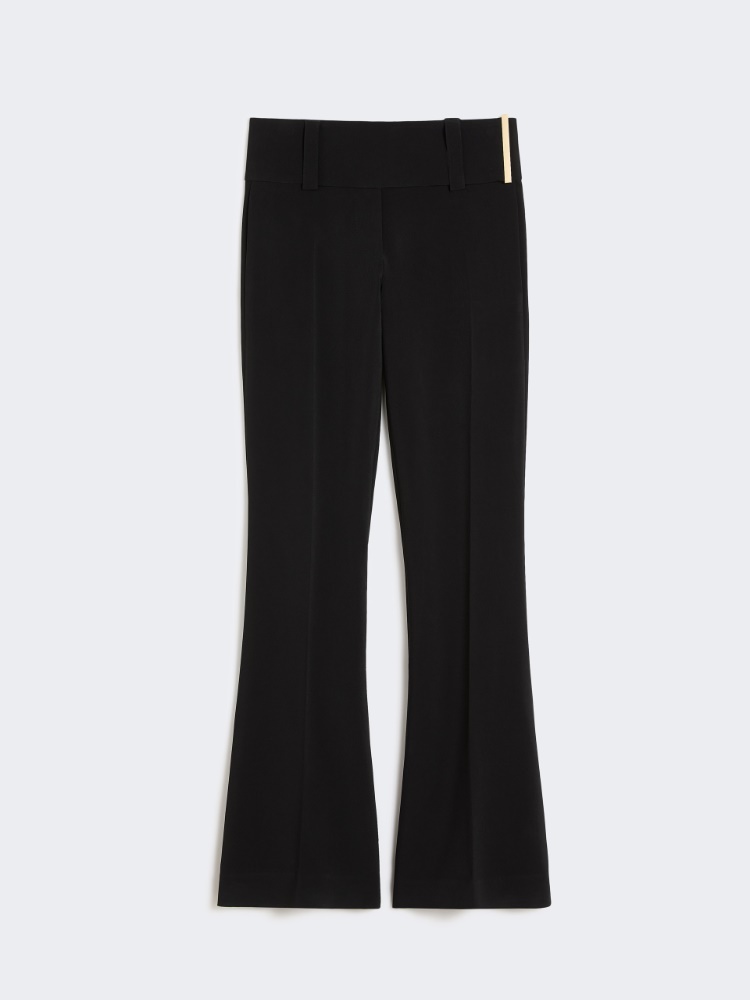 Ausgestellte Hose aus Stretch-Viskose - SCHWARZ - Max Mara