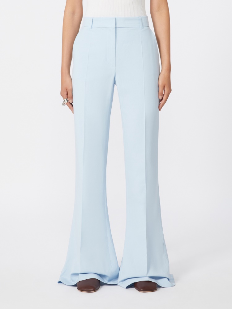 Slim-fit flared trousers in viscose - LIGHT BLUE - Max Mara - 2