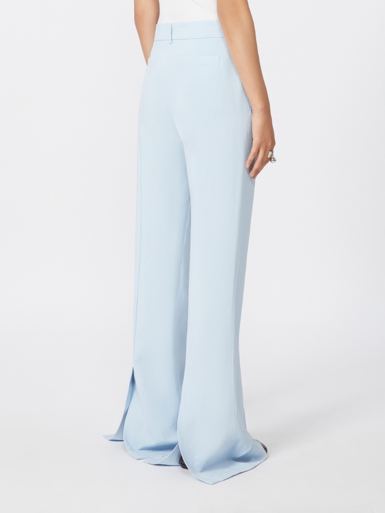 Slim-fit flared trousers in viscose - LIGHT BLUE - Max Mara - 3