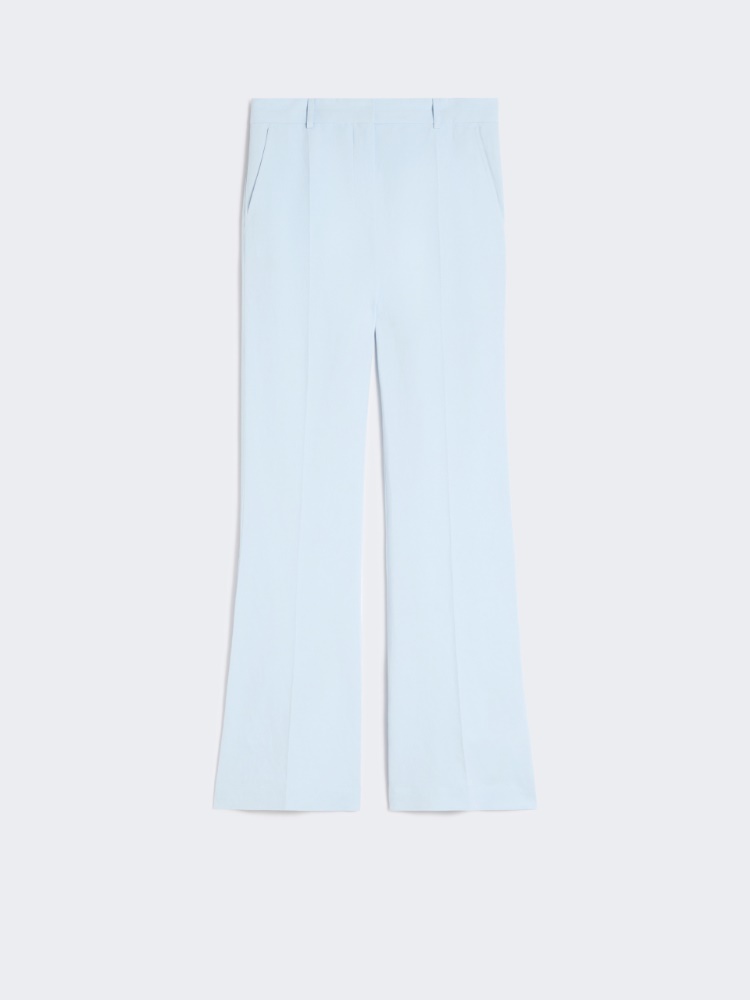 Slim-fit flared trousers in viscose - LIGHT BLUE - Max Mara